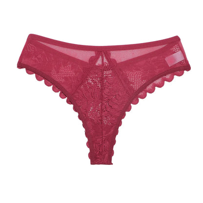 Thong femme résille dentelle — Patchwork transparent sexy