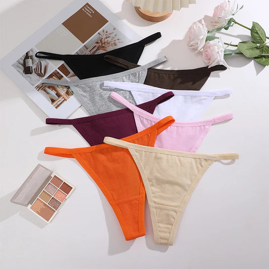 Lot 3 G-Strings Coton Taille Basse FINETOO - S à XL - Nos Petits KIFF