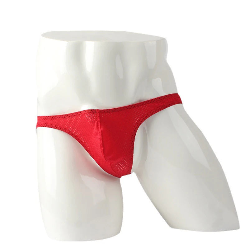 String homme G-string taille basse — Poche U respirant couleur unie sexy