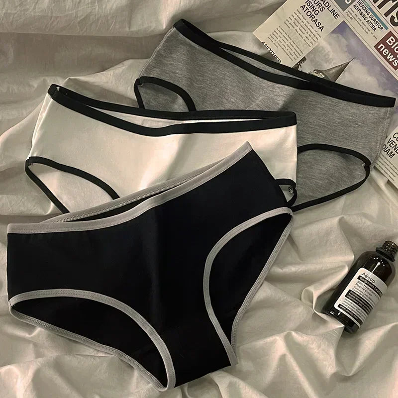 Culotte femme coton style japonais — Taille mi-haute sans coutures respirante