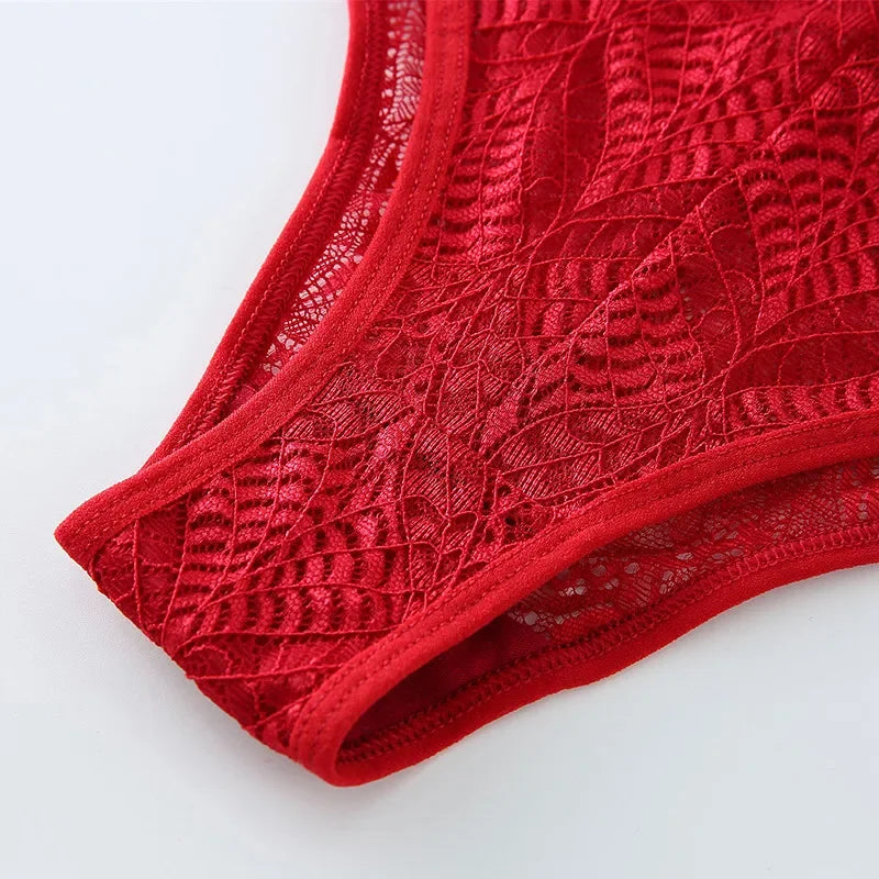 Culotte femme dentelle brodée — Taille basse ajourée