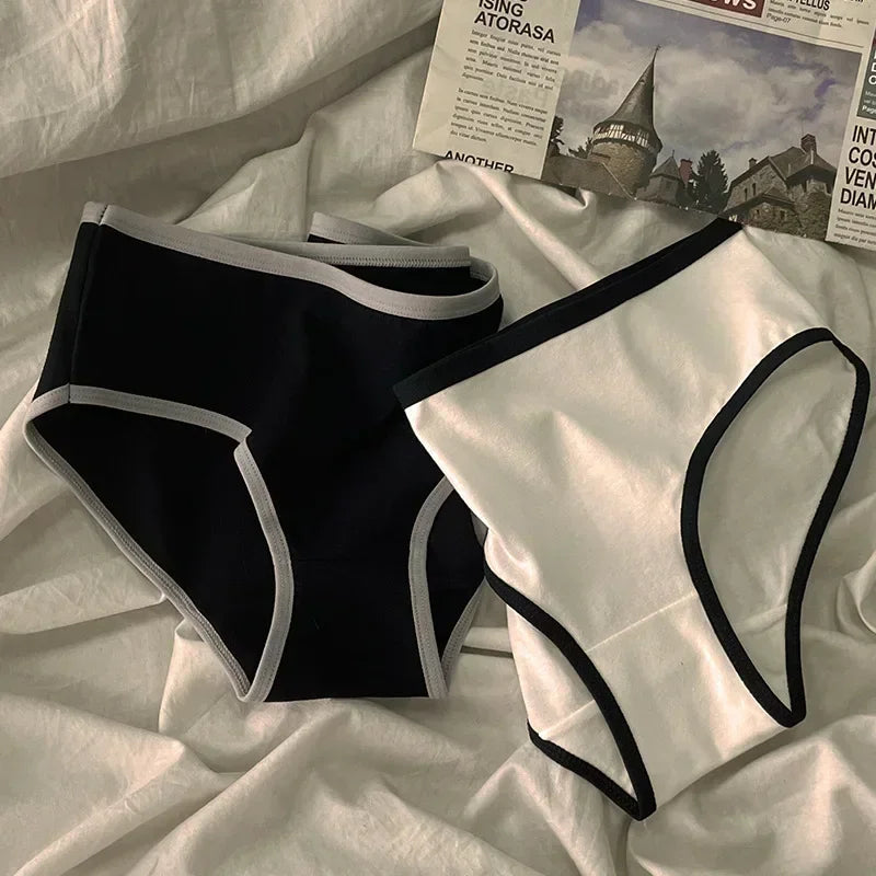 Culotte femme coton style japonais — Taille mi-haute sans coutures respirante