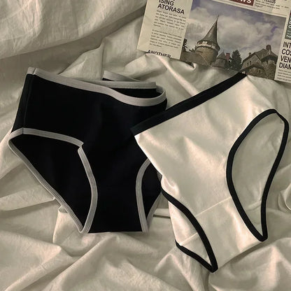 Culotte femme coton style japonais — Taille mi-haute sans coutures respirante