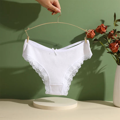 Culotte Femme FINETOO Coton Dentelle - Taille Basse Sexy - Nos Petits KIFF