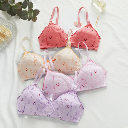 Soutien-gorge sport femme sans armature — 2 rangées de boutons couleur unie