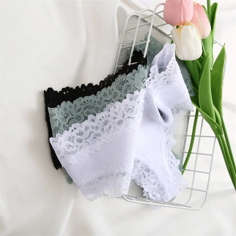 Culotte brésilienne dentelle coton taille basse — S-XL