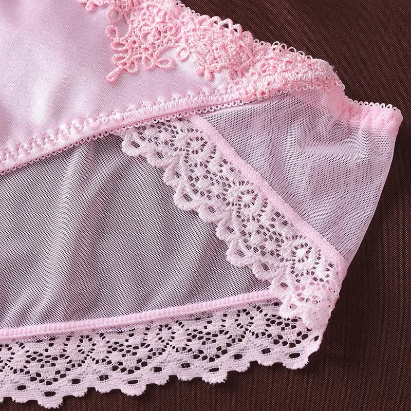 Culotte femme dentelle ultra-fine ajourée — Nylon entrejambe coton mi-taille sexy