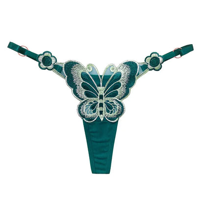 Culotte seamless respirante motif papillon brodé — S-XL