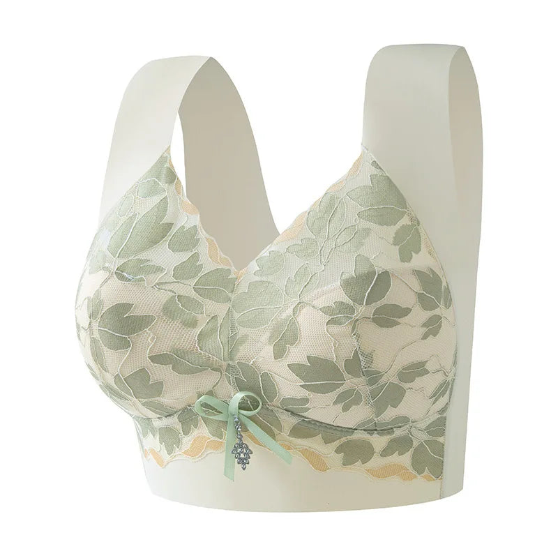 Brassière femme sans armatures dentelle — Push-up grande taille respirante
