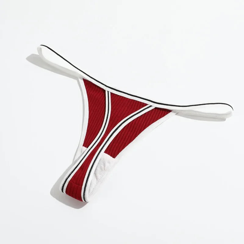 Thong coton seamless taille basse couleur unie — S-XL