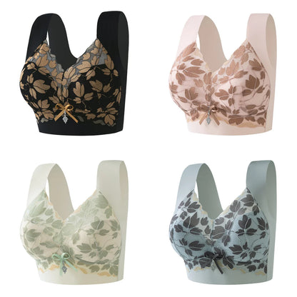 Brassière femme sans armatures dentelle — Push-up grande taille respirante