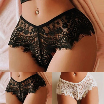 Culotte brésilienne dentelle transparente — Taille haute