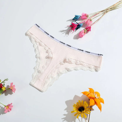 Thong coton taille basse couleur unie — S-XL