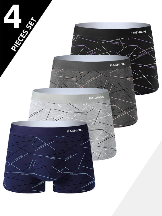 Lot 4 Boxers Rayés Sport - Respirants & Confortables S-XXL - Nos Petits KIFF