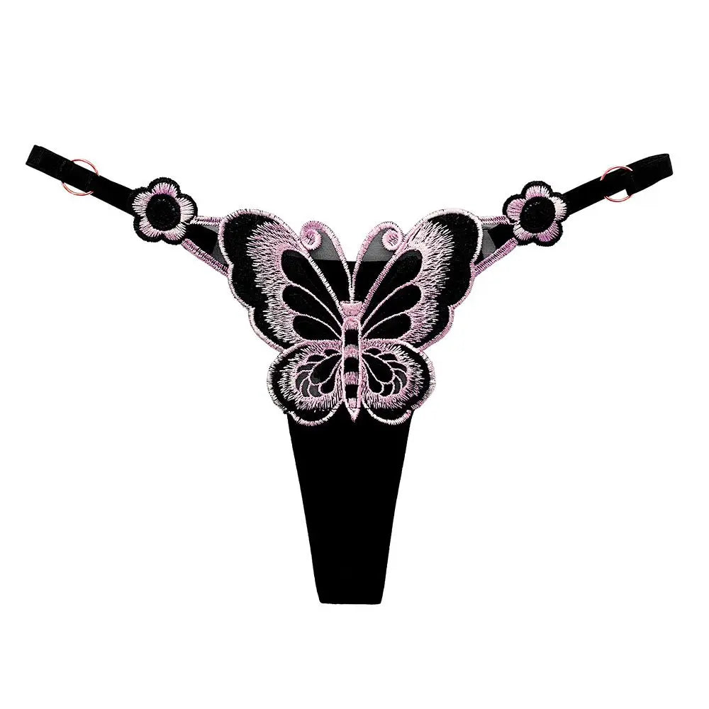 Culotte seamless respirante motif papillon brodé — S-XL