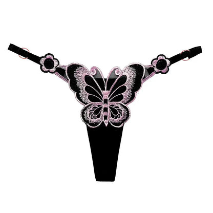 Culotte seamless respirante motif papillon brodé — S-XL
