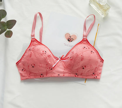 Soutien-gorge sport femme sans armature — 2 rangées de boutons couleur unie