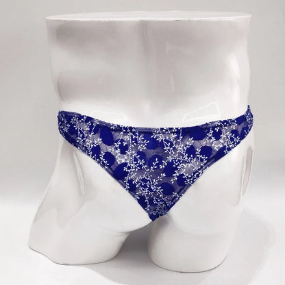 Sexy Toy Men's Low Rise Lace Thong and G-Strings Mesh Lingerie Men's Solid Color Mini Tangas Breathable Jockstrap Sissy Panties