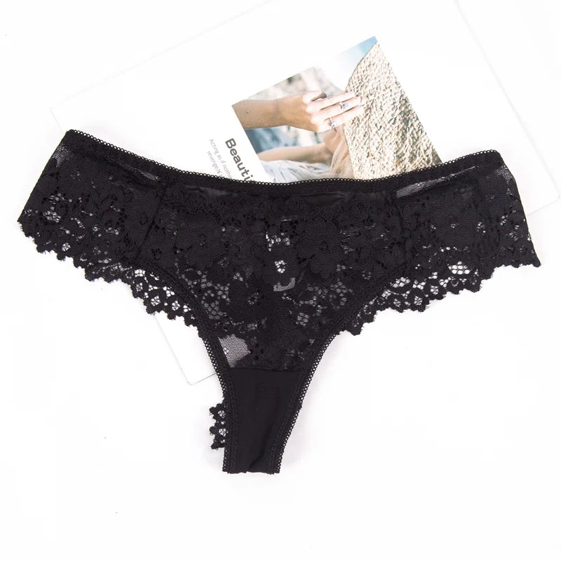 Culotte Coton Dentelle Florale Taille Basse - Respirante - Nos Petits KIFF