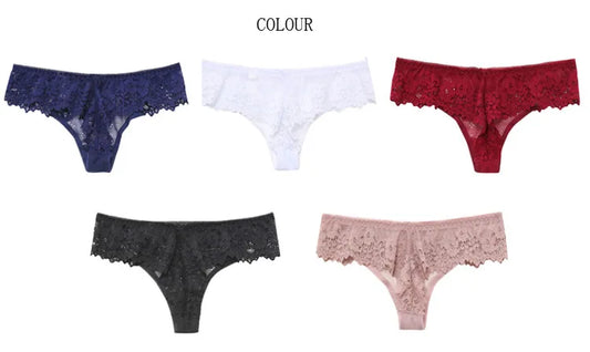 String tanga femme dentelle taille basse invisible respirant S-XL