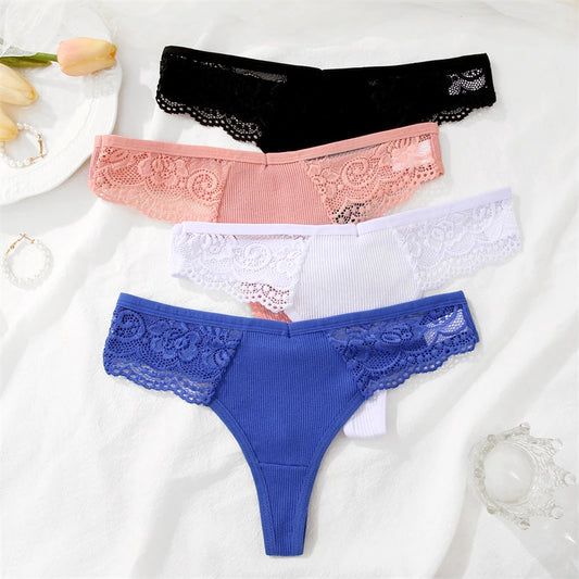 Women Cotton G-string Lingerie Sexy Lace Panties Thongs Female Underwear Sexy Panties Underpant Lingerie Lace Intimates S-XL