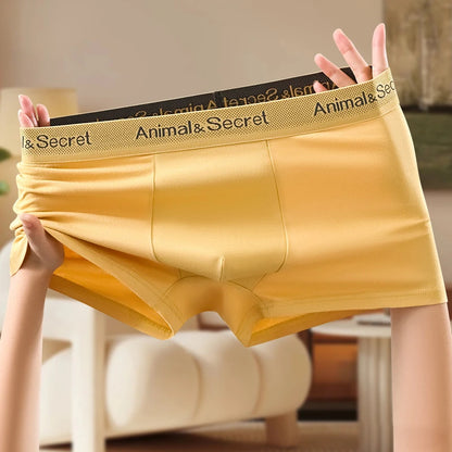 1 Pcs Underwear Men's Boxer Shorts Sexy Panties Cotton Boxers Man Underpants Male Shorts Homme U Convex Lingerie Free Shipping