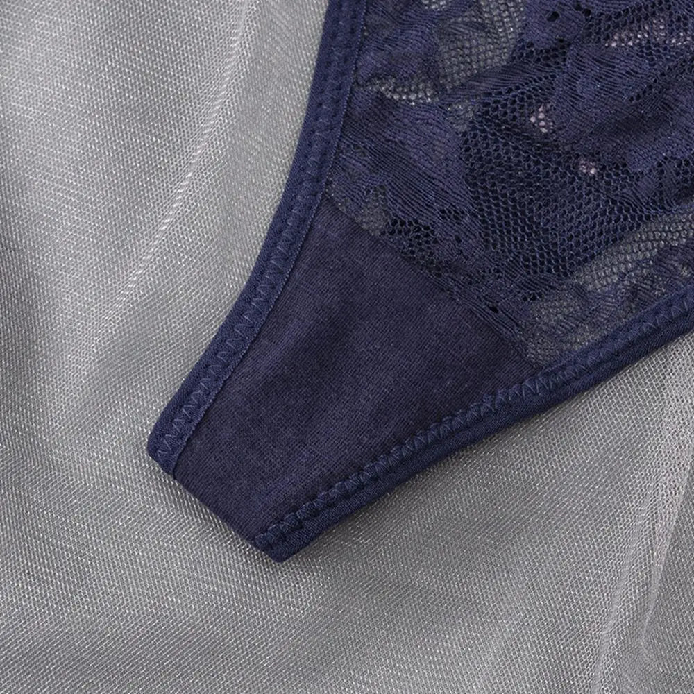 G-String Femme Dentelle Transparente Sexy - Entrejambe Coton - Nos Petits KIFF