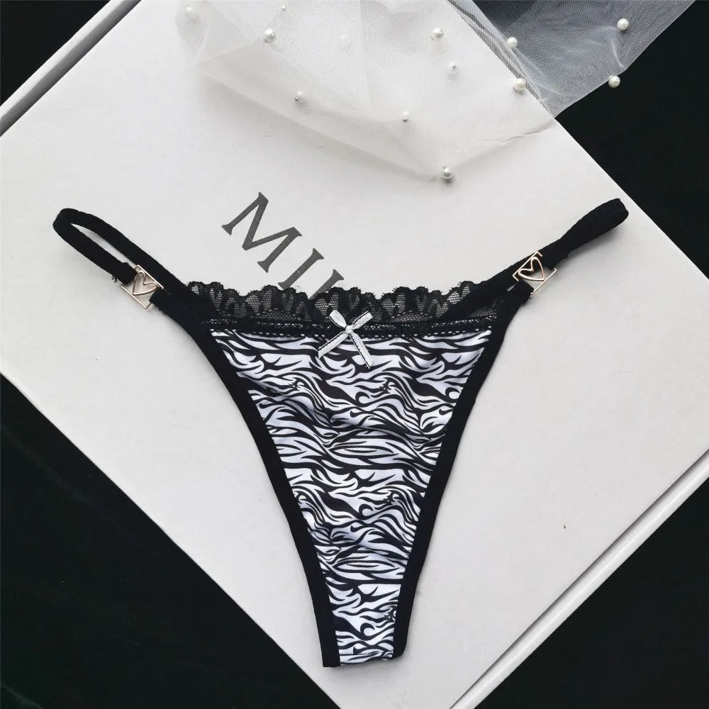 G-string léopard T-back taille basse — S-XL