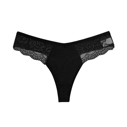 Culotte G-String Coton Dentelle - Taille Basse S-XL - Nos Petits KIFF