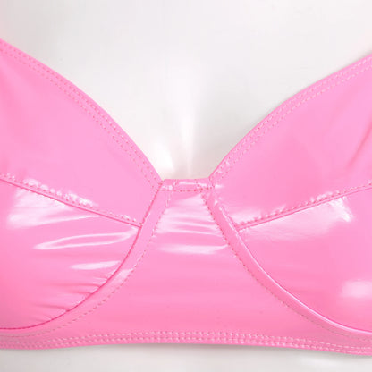Brassiere Wet Look Cuir Vegan - Sans Armature S-XXL - Nos Petits KIFF
