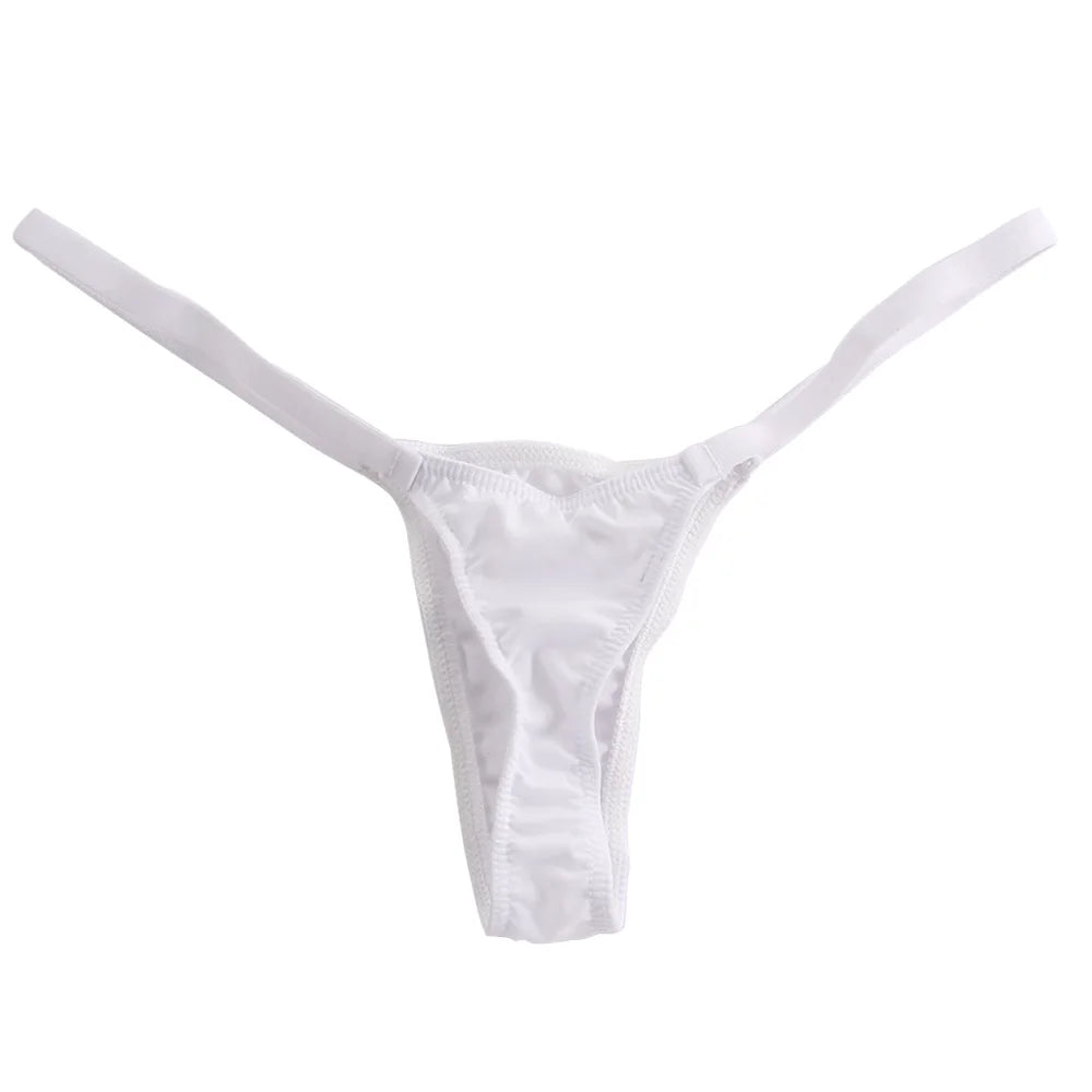 Tanga soie de lait — Coton taille basse stretch