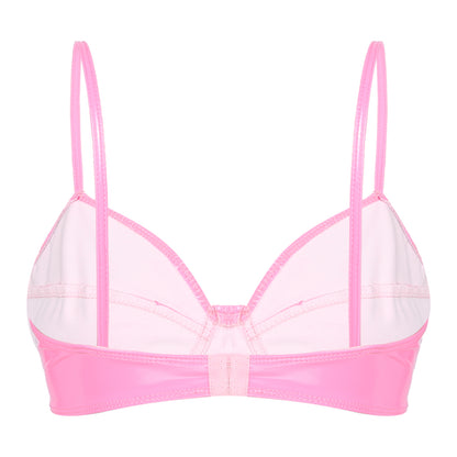 Brassiere Wet Look Cuir Vegan - Sans Armature S-XXL - Nos Petits KIFF