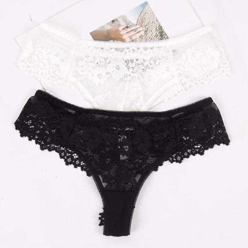 Culotte Coton Dentelle Florale Taille Basse - Respirante - Nos Petits KIFF