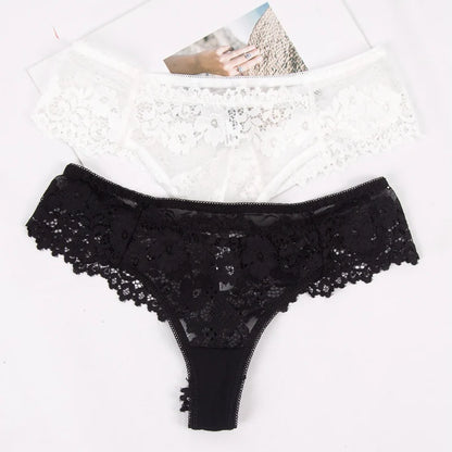 Culotte Coton Dentelle Florale Taille Basse - Respirante - Nos Petits KIFF
