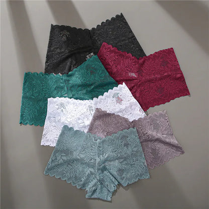 Lot 6 Culottes Dentelle Taille Haute FINETOO - Brésiliennes S-XL - Nos Petits KIFF