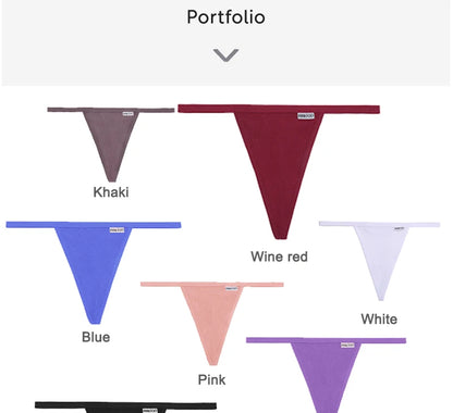 FINETOO 2PCS/Set Sexy M-XL Women Cotton G-String Underwear Low Waist Panties Femme Panties Underpant Girl T-back Thong Lingerie