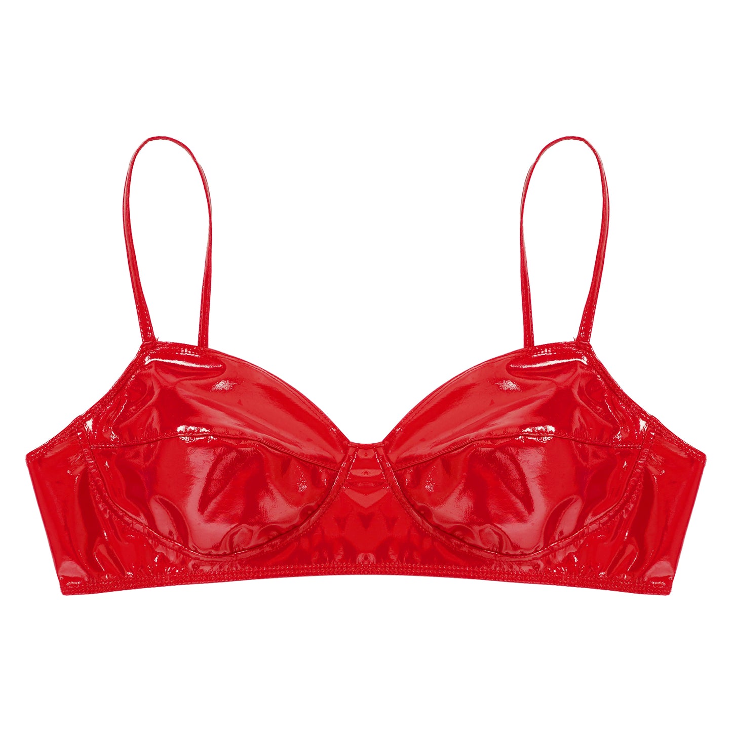 Brassiere Wet Look Cuir Vegan - Sans Armature S-XXL - Nos Petits KIFF