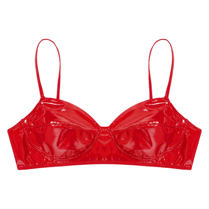 Brassiere Wet Look Cuir Vegan - Sans Armature S-XXL - Nos Petits KIFF