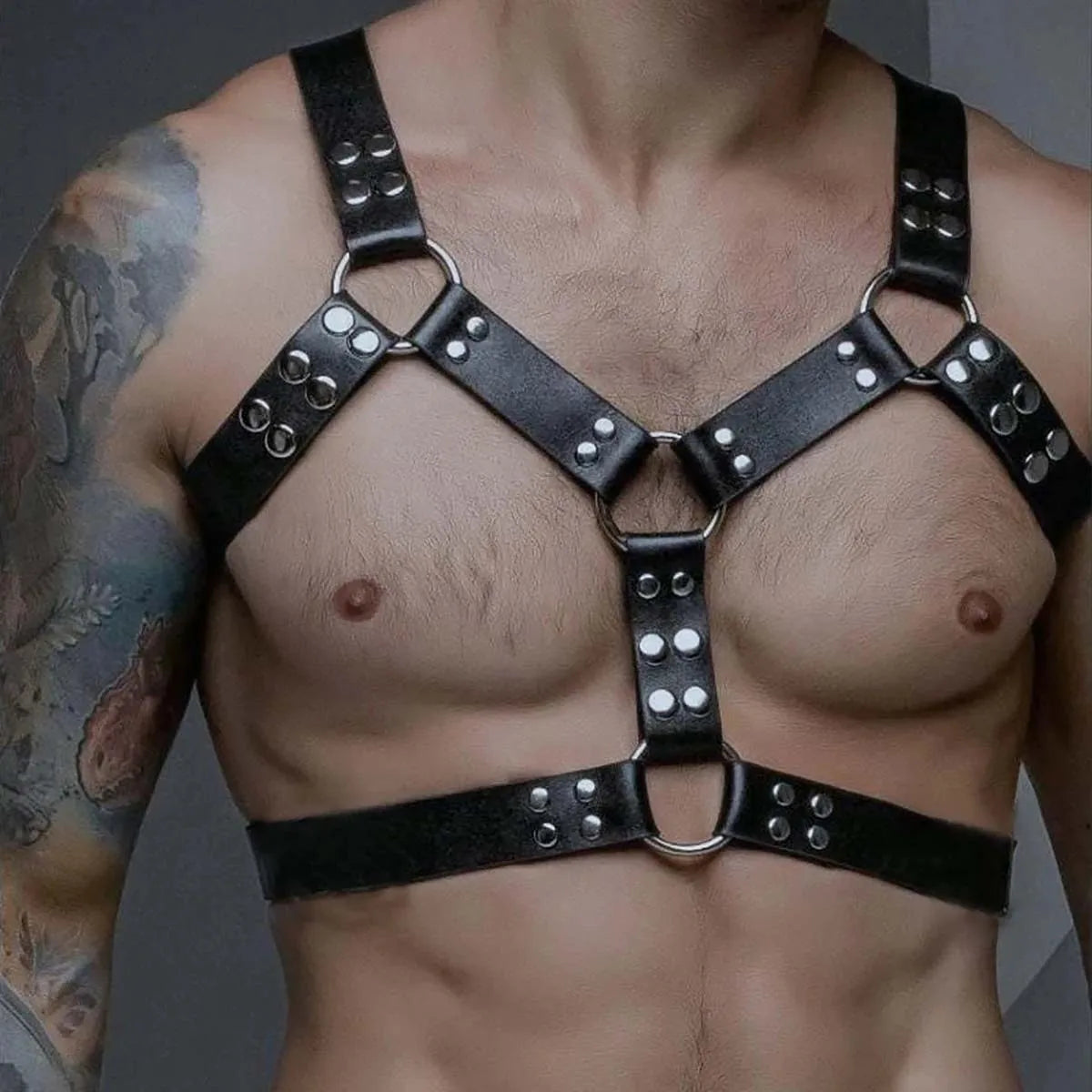 Harnais Cuir Homme - Bondage & Style Goth - Nos Petits KIFF
