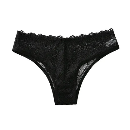 Culotte femme dentelle brodée — Taille basse ajourée