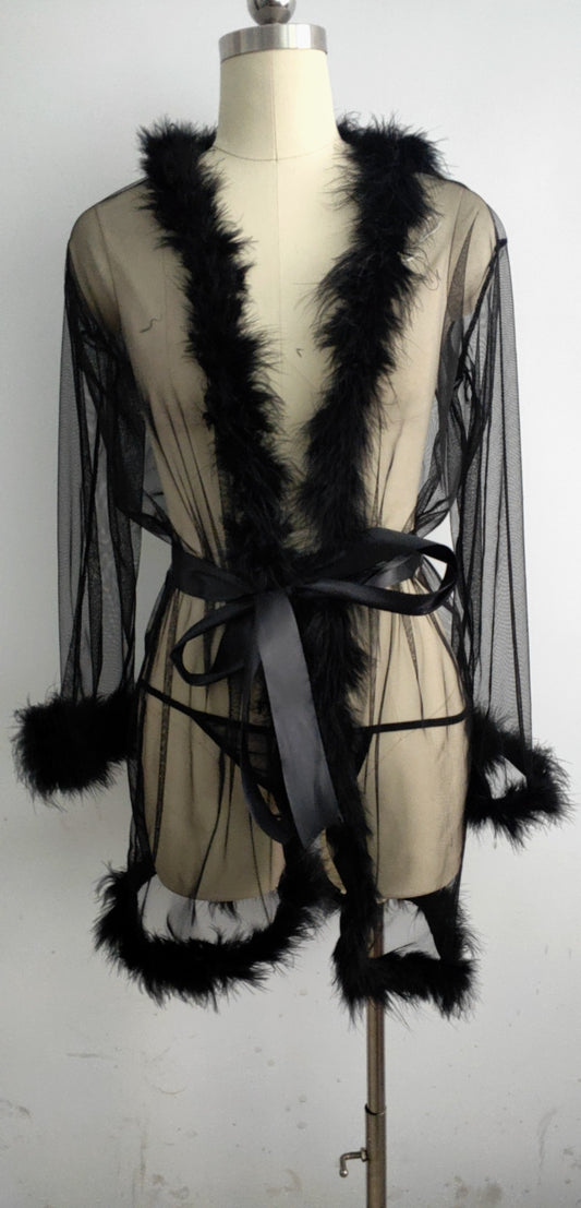 Ensemble lingerie sexy style européen — Dentelle & transparence