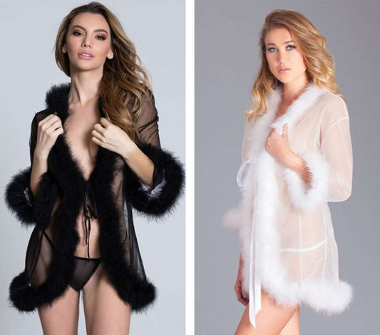 Ensemble lingerie sexy style européen — Dentelle & transparence