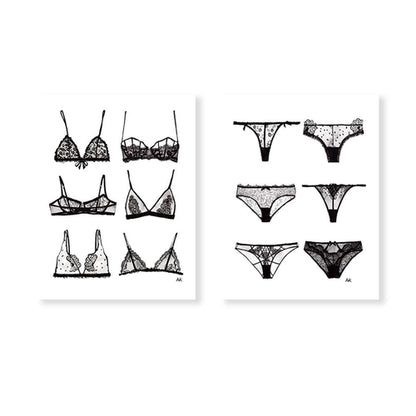 Affiche Lingerie Bra & Panty — Impression Art 5x7"